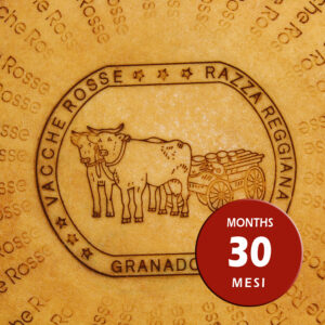 Parmigiano Reggiano vacche rosse Grana d'Oro stagionato 30 - 36 mesi forma intera